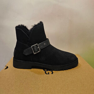 UGG Women's Romely Short Buckled Booties Size 5.5 Black  NWT